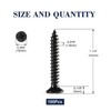 #12 x 1-1/4" Wood Screw 100Pcs 18-8 (304) Stainless Steel