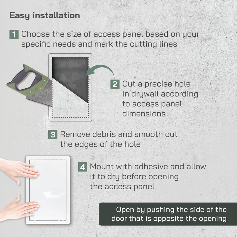 Vent Systems White ABS Plastic Access Panel 10 x 16