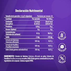 Noctazen | Valeriana, Pasiflora, GABA | Suplemento alimenticio de Rutina Nocturna | Apoyo de Sueño y Descanso Reparador | Fórmula para Hombre y Mujer | 60 Cápsulas | Suministro para 1 mes