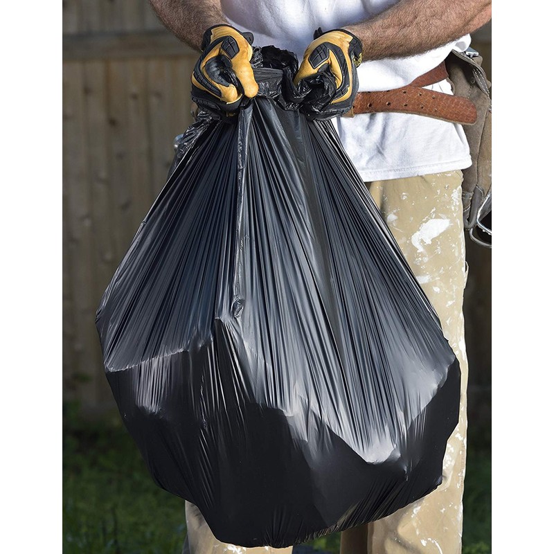 Ultrasac Black Large Heavy Duty Drawstring Trash Bags 33 Gallon