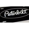 BLVD Engraved Peterbilt Car Tag Diamond Etched Black Aluminum Metal