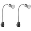 ledscom.de LESCH 2 Piece Socket Lamp Gooseneck Switch Chrome /