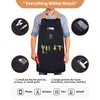 Adjustable Work Tool Apron with Secure Multi Phone Pocket -