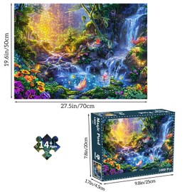 Jigsaw Puzzles for Adults 1000, Puzzles for Adults, Challenging Puzzles, Puzzle Game for The Whole for Women, Gifts for Men, Theme:Magic Pond