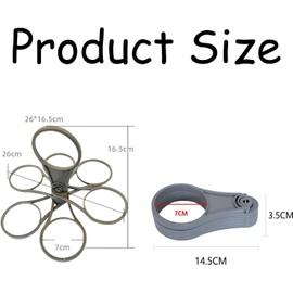 Pack of 2 Cup Holders, Bidding Carrier, Six Way Portable Foldable Drink Carrier, Ideal for Family, Travel, Outdoor, Parties, Coffee Lovers, Picnic, Camping, Beach and Everyday Use (Grey)