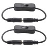 TronicsPros 2pcs LED Strip Light Inline On/Off Switch Cable DC