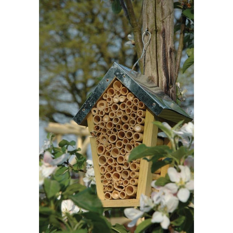 Wild on Wildlife Esschert Design Wood Bee House - Natural