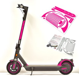 m2medien Sticker Set 25 Pieces on 34 x 22 cm Sheet Suitable for Segway Ninebot Max g30d E-Scooter, Neon-pink