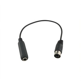 Ruiwaer Black 6.35mm Female 1/4'' TRS to DIN 5 Pin MIDI Cable Adapter for Speaker, Amplifier, Mixer to MIDI Keyboard, Synthesizer and Guitar Connection