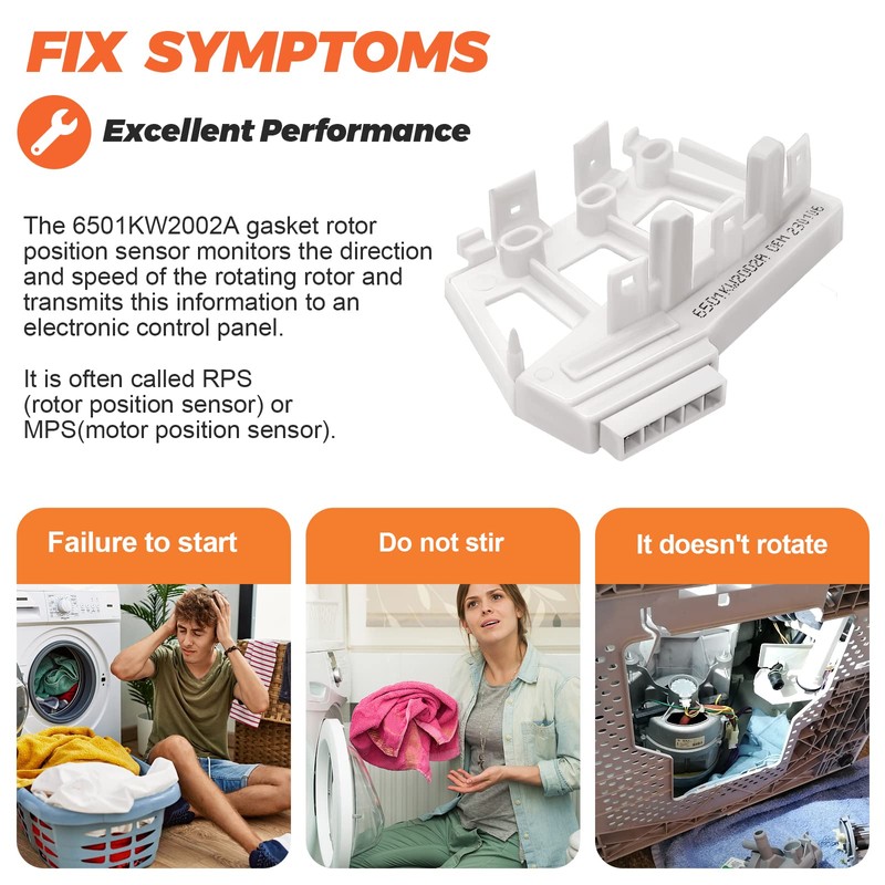 6501KW2002A Washer Rotor Position Sensor Assembly OEM Fit for LG