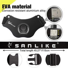 Fishing Rod Holder Aluminum Fighting Belt - Adjustable Carbon Fiber Waist Belt With Stand-up Gimbal Padded