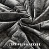 AJOCCI Velvet Quilt Set, Grey Velvet Quilt King Size Comforter