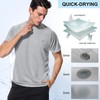 MeetHoo Mens Up2st Rash Guard Shirt, Gray, XL UK