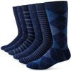 Yousu Mens Dress Socks Business Casual Solid Pattern Cotton Crew