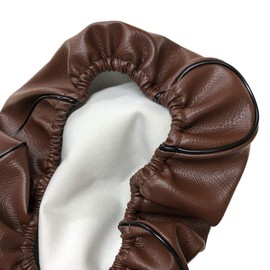 Honda Super Cub / Press Cab (C50) Special Design Seat Cover, Strong Rubber Type, Made in Japan (Thick Fabric) [Fabric Color: Brown/Black Piping] Cover Type CHRIS-HCR1001-C30