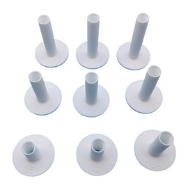 RYUBOF Golf Tees Rubber Tees Set of 9 Tees for Practice, Non Slice Stable Durable Rubber Tee 54mm Long Tee for Home, Indoor, Outdoor (White)