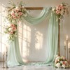 Wedding Arch Draping Fabric 28" x19FT, Sheer Chiffon Fabric Backdrop,1