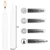 White Taper Candle 20 Bulk, Unscented Dripless Chimes Candle, H