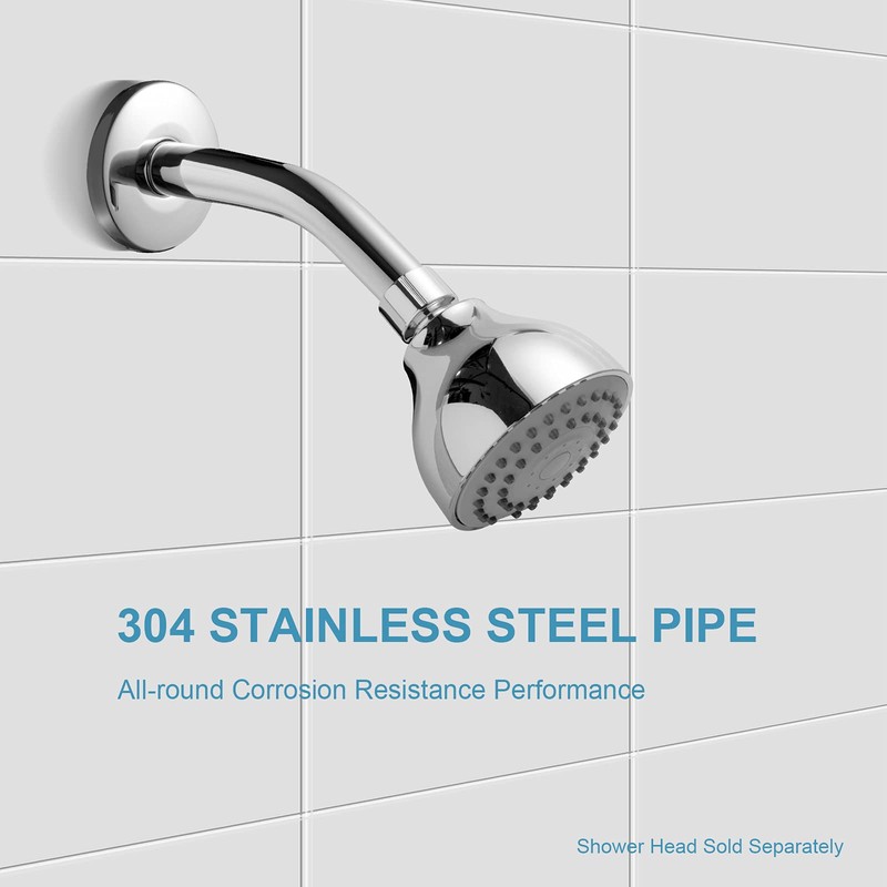 OFFO Shower Arm with Flange Universal Wall-Mounted Replacement Shower Arm