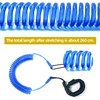 10ft Surfboard SUP Leash,Kayak Ankle Leash Spiral TPU,for Stand Up