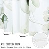GCIREC Eucalyptus Leaf Waffle Shower Curtains, Weighted Bottom Sage Green