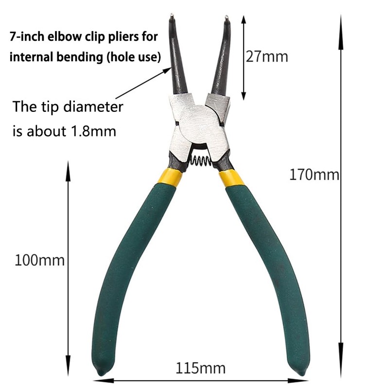 4 Pieces Snap Ring Pliers Set, 7 Inch Heavy Duty