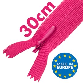 MARARDI [Pack 10] Invisible Zippers [Roses] Nylon [30 cm] Sewing and Crafts for Clothing Bags Fabric for Sewing Machine Patchwork Plastic Cotton Zipper with Metal Zip