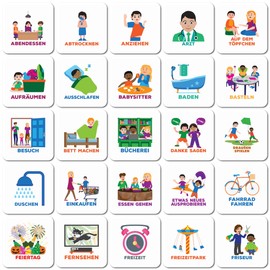 Smarfer - 160 x Stickers for Children & Toddlers - Stickers for Pictograms Set - Cute Various Activities