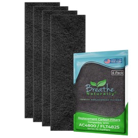 Breathe Naturally - Extra Thick Filters Compatible with FLT4825/AC4800 Air Purifier Series - AC4825E Replacement Filter - Ideal for Home and Office Use(4 Pack Carbon Air Purifier Pre-Filters)