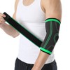 NuCamper Ellenbogenbandage mit Riemen Herren Damen, Tennisarm, Golferarm, Kompressionsbandage, Rutschfeste,