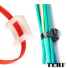 TERF® 100 Pcs Black Screw Mount Cable Tie Bases -