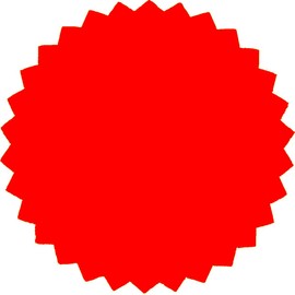 2 Inch Blank Embosser Seals - Red (300 Pack)