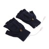 USB Warmer Heated Gloves Flip Half Fingerless Electronic Knitted Hand