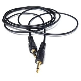 DRUT 2m Mono 3.5mm to 3.5mm Mono Jack Plug Male to Male Cable Lead, Gold Connectors 6.5ft