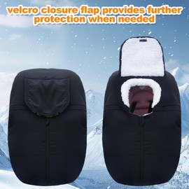 Fairy Baby Car Seat Cover for Babies – Waterproof, Warm Car Seat Protector for Baby & Dog – Universal Winter Cover for Back Seat, Infant Car Seat & Baby Carseat （Black）