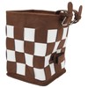 Felt Bicycle Basket Felt Cloth Foldable Detachable Brown and White