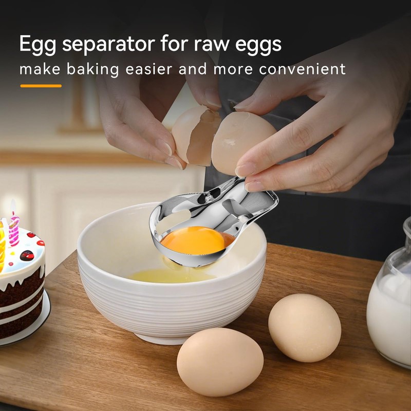 Sretanj Egg Yolk Separator，Egg Separator for Raw Eggs,Food Grade Stainless
