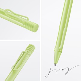 Lamy Safari Springgreen Ballpoint Pen - Timeless Classic Ballpoint Pen with Ergonomic Grip and Robust ASA Plastic - Includes Large Refill M 16 in Line Width M in Blue