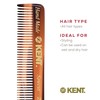 Kent 20T Handmade Folding Pocket Comb for Men, Fine Tooth