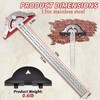 13in Woodworking Scriber Marking Line Ruler, Adjustable Stainless Steel Sliding