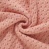 mimixiong 100% Cotton Knitted Cellular Baby Blanket for Boy Girls