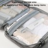 HUSHAX 4 Fold Travel Hanging Toiletry Bag, Hanging Makeup Storage
