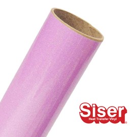 Siser Glitter HTV Rollo de vinilo de transferencia térmica para planchar (morado neón)