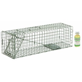 Duke #2 Model 1105 Standard Single Door Cage Trap Value Package - 24" X 7" X 7" - Hawbaker's Rabbit Lure - 1oz