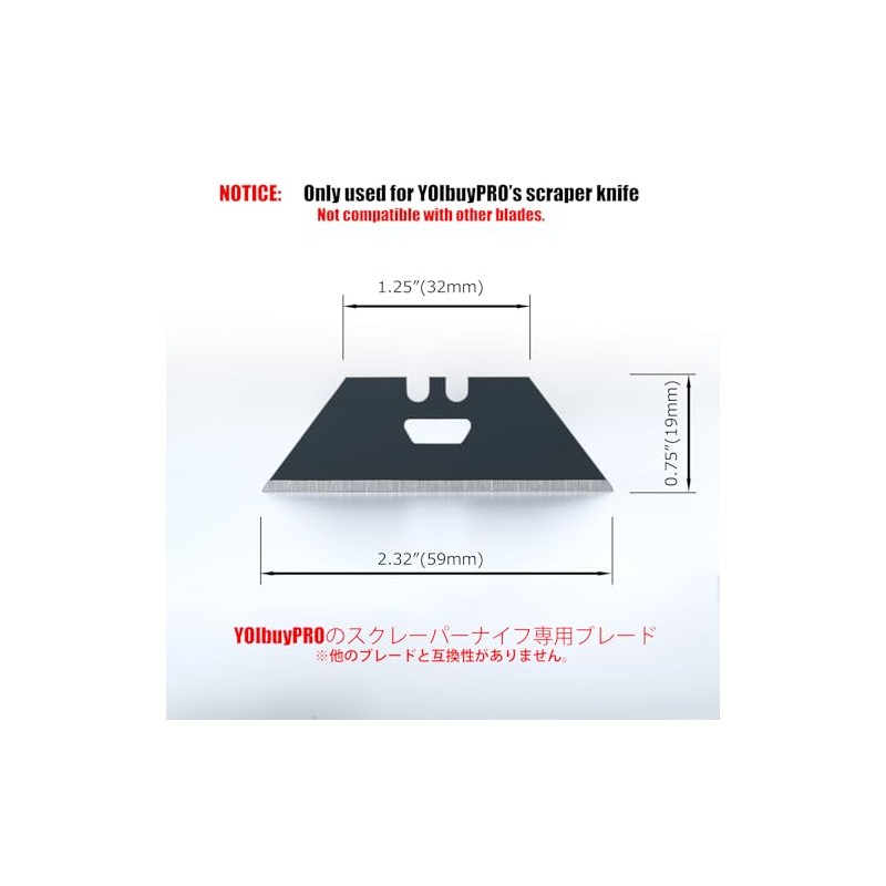 YOIbuy PRO Replacement Blades for Scraper Cutters, 10pcs Case X5,