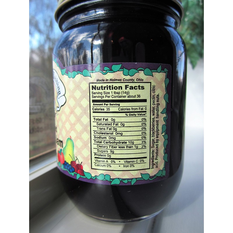 Amish Wedding All Natural Old Fashioned Blackberry Jam 18 Ounces