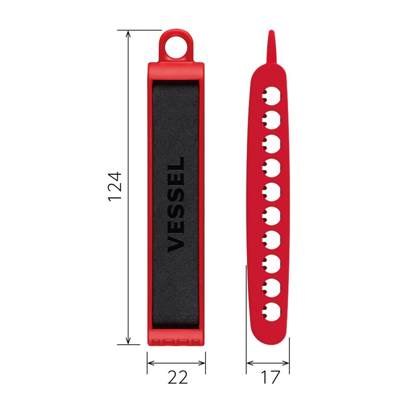 Vessel BH-10K Bit Holder, For Storing 10, Black