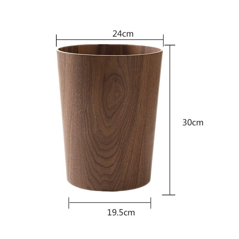 【Wooden Trash Can】Trash Can Dust Box Top Opening Wooden Trash