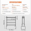 4-Layers Rolling Basketball Shooting Training Stand Sports Equipment Storage Organizer