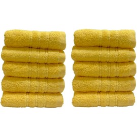 MINERVA Hand Towels, 11.0 x 18.9 inches (28 x 48 cm), Thick, Hotel Specifications, Set of 10, Large Size, Comfortable to the Touch, Soft, 100% Cotton, Instant Water Absorption, Beauty Salon (Hand
